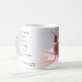 雄ハミングバード詩編145:5 KJV コーヒーマグカップ (正面左)