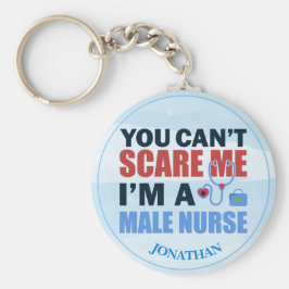 雄パーソナライズされたおもしろいナースブルーキーチェーン キーホルダー