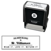 雄パーソナライズされた先生書庫ゴム印 セルフインキングスタンプ (インサイチュ)