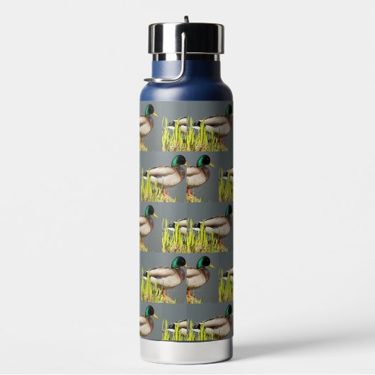 雄マガモ柄 ウォーターボトル (右面)