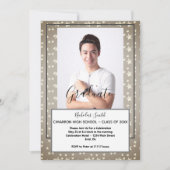 雄モダン灰色の星 |卒業パーティー 招待状 (正面)