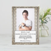 雄モダン灰色の星 |卒業パーティー 招待状 (スタンド正面)