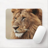 雄ライオンの接写 マウスパッド (マウス)