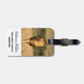 雄ライオンの歩行 ラゲッジタグ (裏面横)
