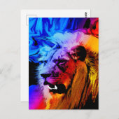 雄ライオンサファリドリーム葉書 ポストカード (正面/裏面)