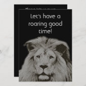 雄ライオン- 2日パーティ 招待状 (正面/裏面)