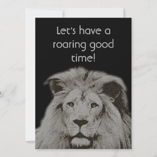 雄ライオン- 2日パーティ 招待状 (正面)