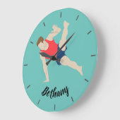 雄体操選手 ラージ壁時計 (傾斜)