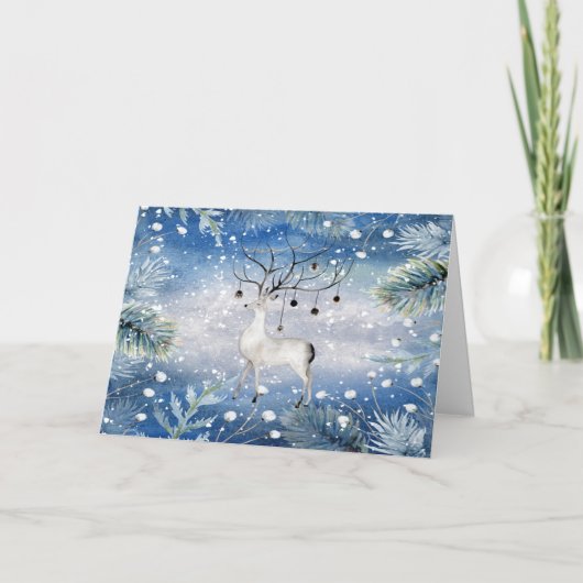 雄壮なホリデーシーズン　スタッグ　グリーティングカード シーズンカード (正面)