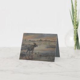 雄壮なムース 4" x 5.6" サンキューカード