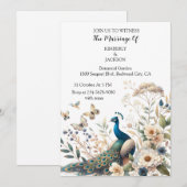 雄壮な孔雀 招待状 (正面/裏面)