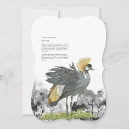 雄壮な絶滅危惧種のグレークロウズクレーン