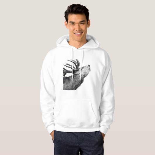 雄壮な鹿 パーカ (正面フル)