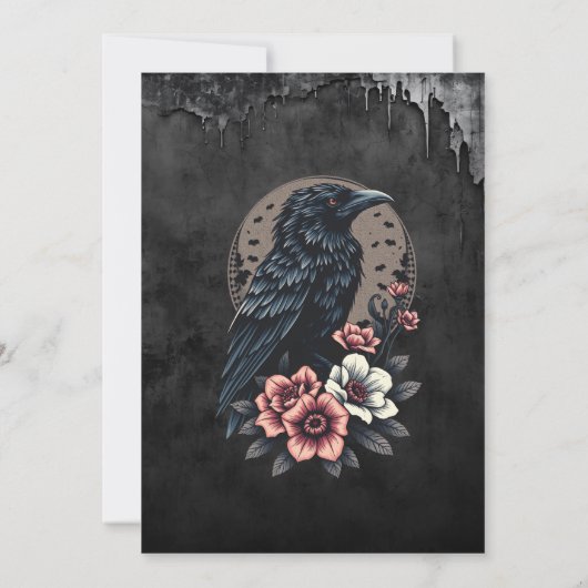 雄壮な黒いカラス 招待状 (裏面)