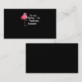 雄大で不器用な女性フラミンゴ 名刺 (正面/裏面)