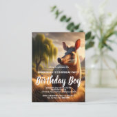 雄大なアルマジロが静かな野原に佇む ポストカード (スタンド正面)