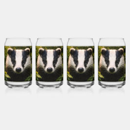 雄大なイギリスのアナグマの高ボールグラス ガラス缶