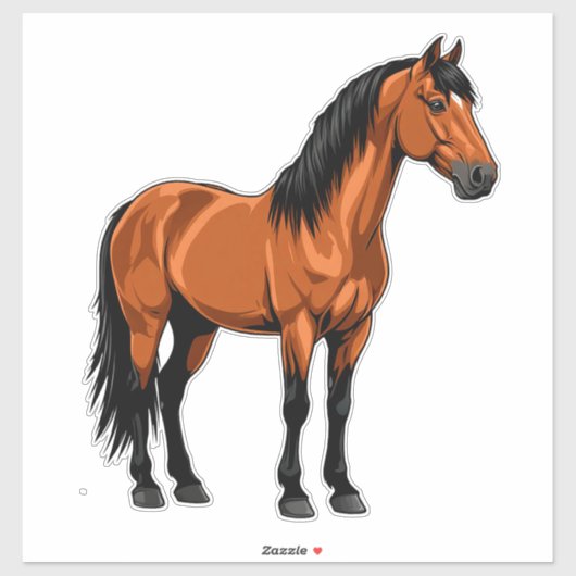 🐎 雄大なウマ 馬好きのためのデザイン 🐎 シール (シート)
