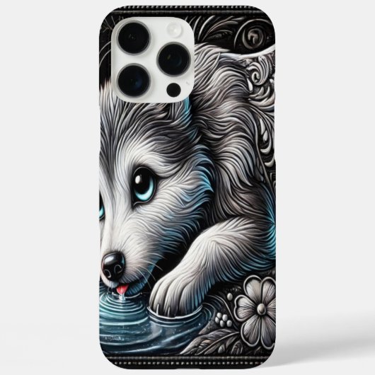 雄大なオオカミの月光肖像 Case-Mate iPhoneケース (裏面)