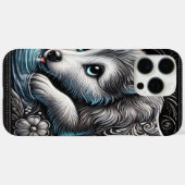 雄大なオオカミの月光肖像 Case-Mate iPhoneケース (裏面 (横))