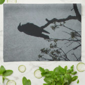 雄大なカラス キッチンタオル (折り畳み)
