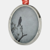 雄大なカラス メタルオーナメント (左)