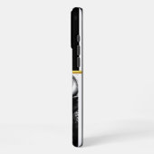 雄大なバイソンのクローズアップ iPhoneケース (左側面)