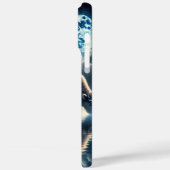 雄大なバッファローが宇宙の夜の不思議を映し出す Case-Mate iPhoneケース (裏面 / 左)
