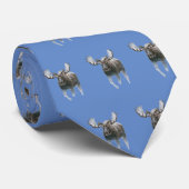 雄大なヘラジカが寒帯の雪の中を歩く ネクタイ (ロール)