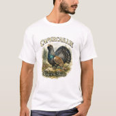 雄大なヨーロッパオオライチョウの水彩画イラスト Tシャツ (正面)