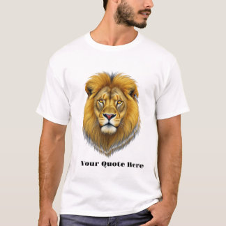 雄大なライオンの頭部 - 強く力強い動物 Tシャツ