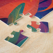 雄大なライオン ジグソーパズル (側面)