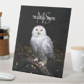 雄大な冬の雪のオオワシ カスタム名前のモノグラム 台座サイン (インサイチュ)