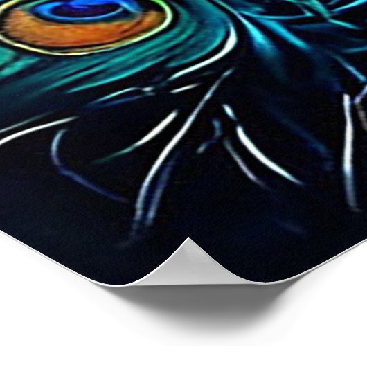 雄大な孔雀 ポスター (角)