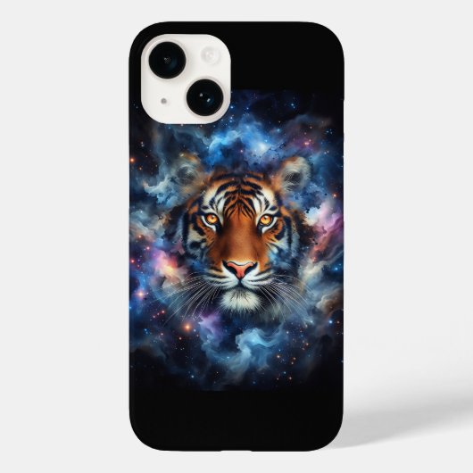 雄大な宇宙ネビュラタイガー - 銀河スペースファンタジー Case-Mate iPhoneケース (裏面)