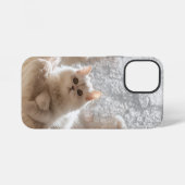雄大な白猫 iPhoneケース (裏面横)