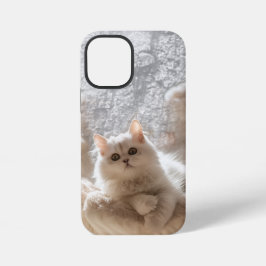 雄大な白猫 iPhone 12 MINIケース