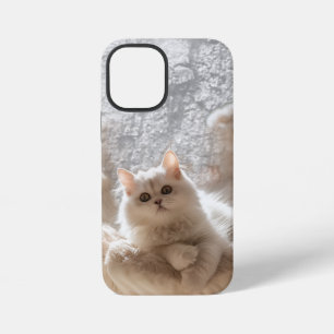 雄大な白猫 iPhone 12 MINIケース