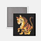 雄大な虎 マグネット (正面/裏面)