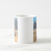 雄大な雄ヘラジカの肖像 コーヒーマグカップ (中央)