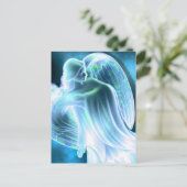 雄大な青い天使のポストカード ポストカード (スタンド正面)