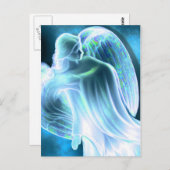 雄大な青い天使のポストカード ポストカード (正面/裏面)