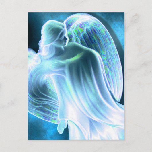 雄大な青い天使のポストカード ポストカード (正面)