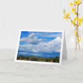 雄大な青空の風景 カード (黄色い花)