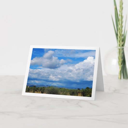 雄大な青空の風景 カード (正面)