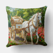 雄大な馬と馬車 クッション (裏面)