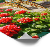 雄大な馬と馬車 ポスター (角)