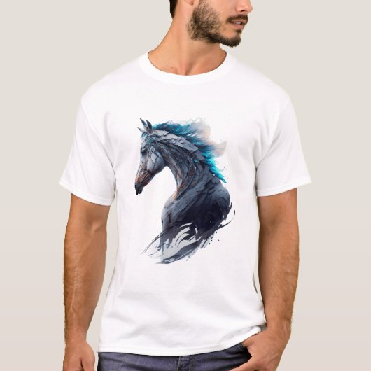 雄大な馬 Tシャツ (正面)
