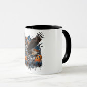 雄大な鷲のコーヒーマグ | 野生の鳥のアートマグ マグカップ (正面右)