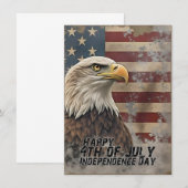 雄大な鷹と国旗 - 自由の精神 (正面/裏面)